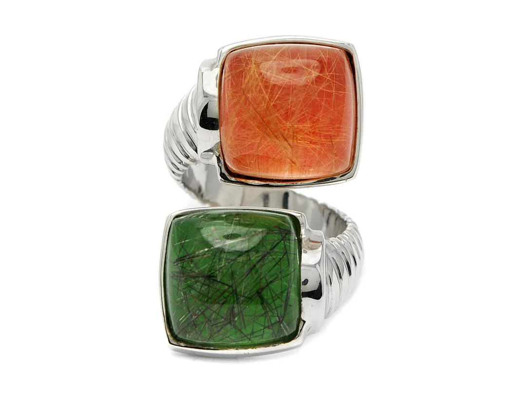 RING, sterlingsilver, rutilkvarts, Pianegonda, Italien, stl 17,25 mm, vikt 20 g. — Smycken/Ring — Kaplans
