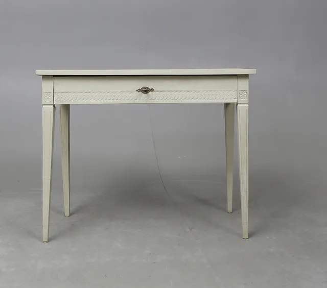 BORD MED LÅDA, gustaviansk stil, 1800-tal.