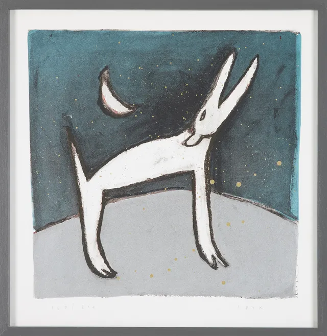 CAMILLA PYK. Månhund, numrerad 168/200, signerad C Pyk.