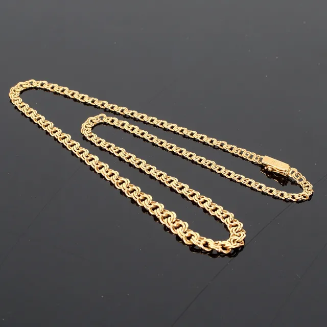 COLLIER, 18k guld, doserad bismarcklänk, D Ekström Aktiebolag, Falköping, 1960.