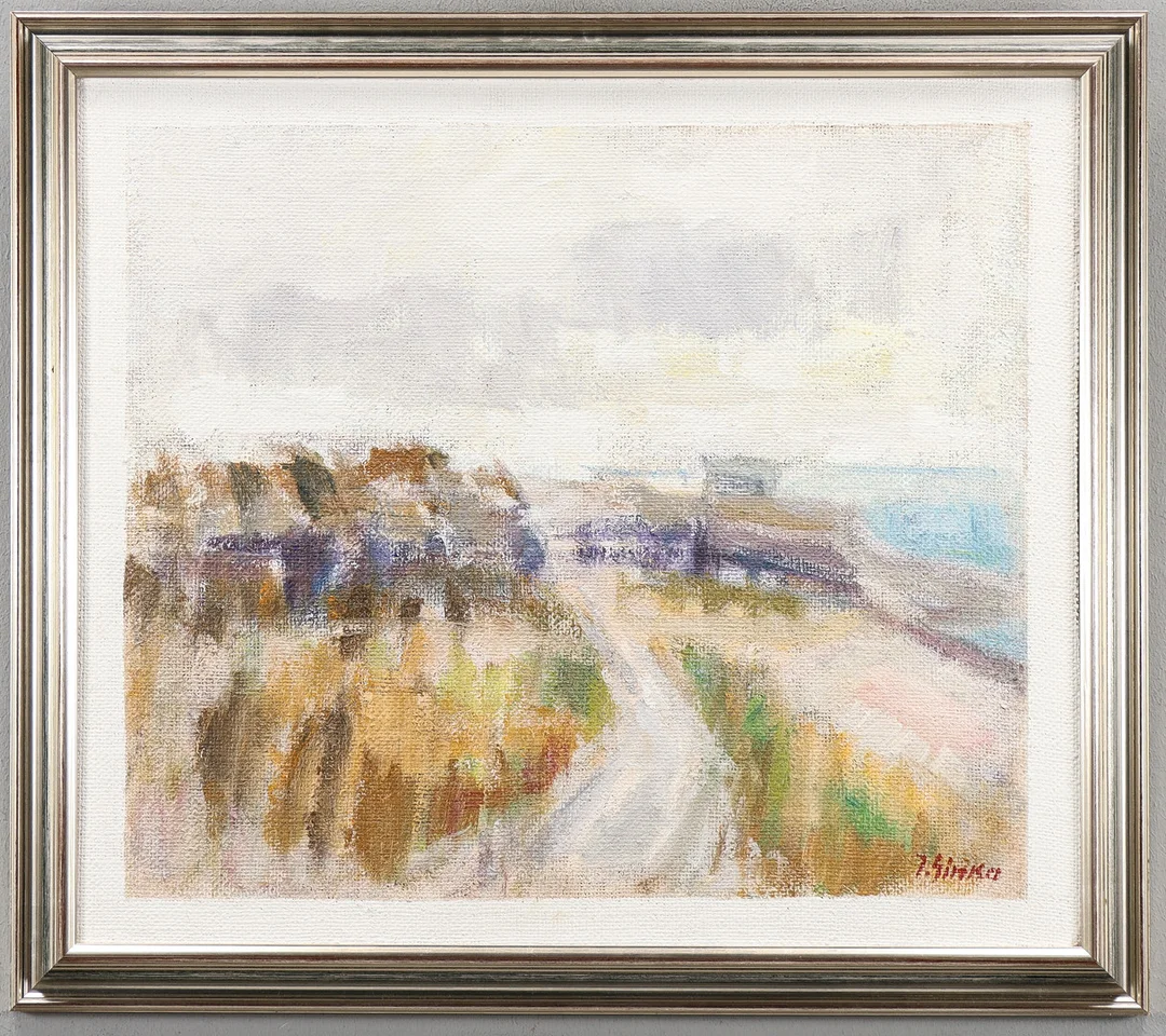 IMANTZ SINKA. Olja på pannå, signerad. — Paintings — Karlstad Hammarö Auktionsverk