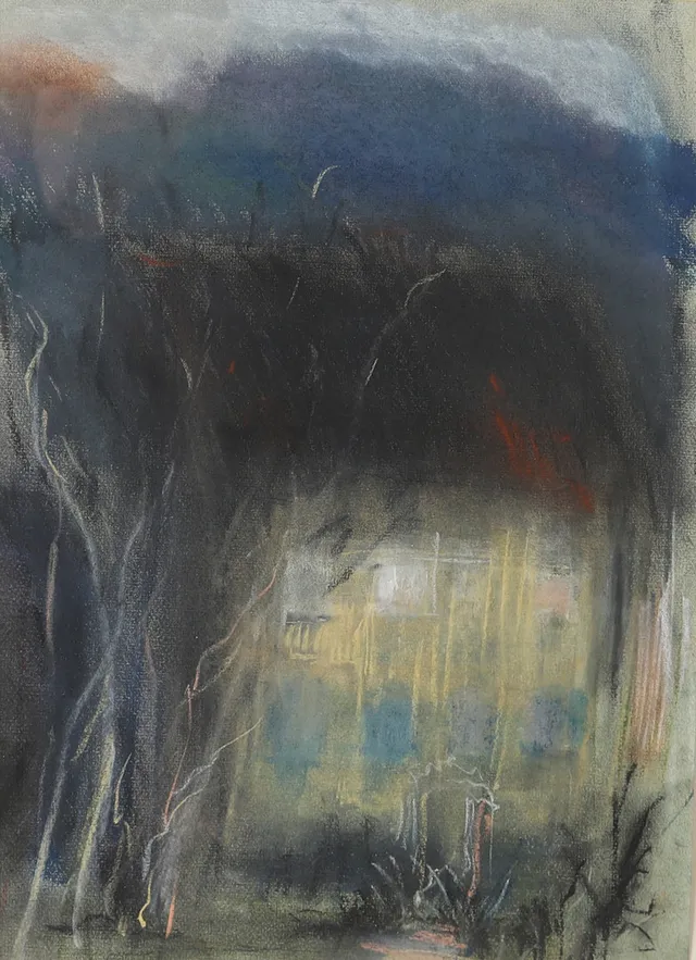 KERSTIN JÖNSSON. TILLSKRIVEN. Slottsberget Göteborg, pastell.