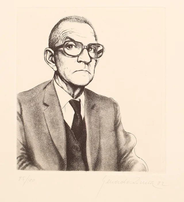 XAVIER SERRA DE RIVERA. Retrato de Salvador Espriu.