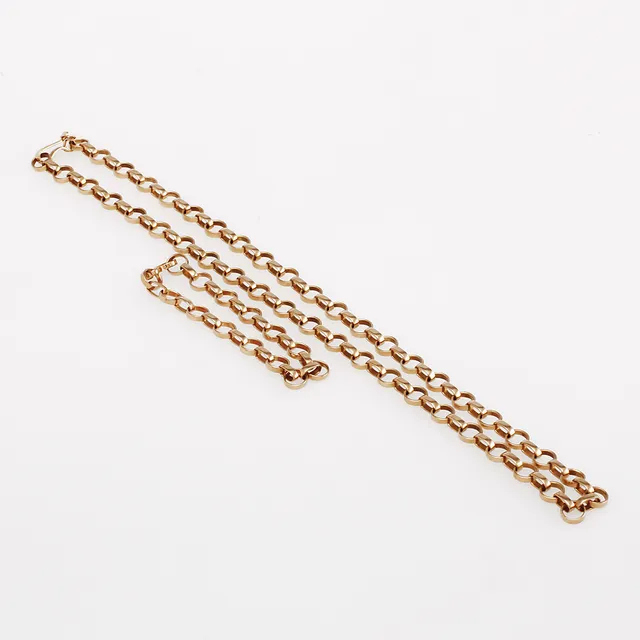 SVEN ERIK HÖGBERG. Collier samt armlänk, 18k guld, Göteborg 1967, totalvikt ca 67,9 gram.