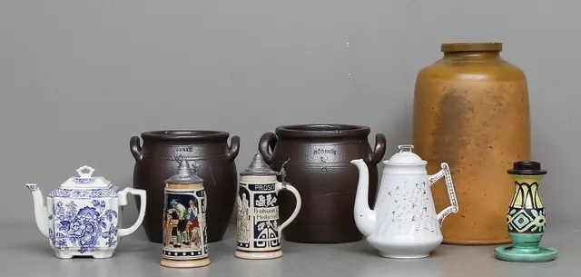 KERAMIK, 8 delar, bland annat Gustafsberg, Höganäs.