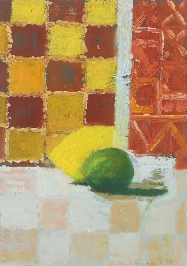 PER MEDSTRAND. Stilleben, blandteknik, signerad P. Medstrand -95. — Paintings — Helsingborgs Auktionskammare