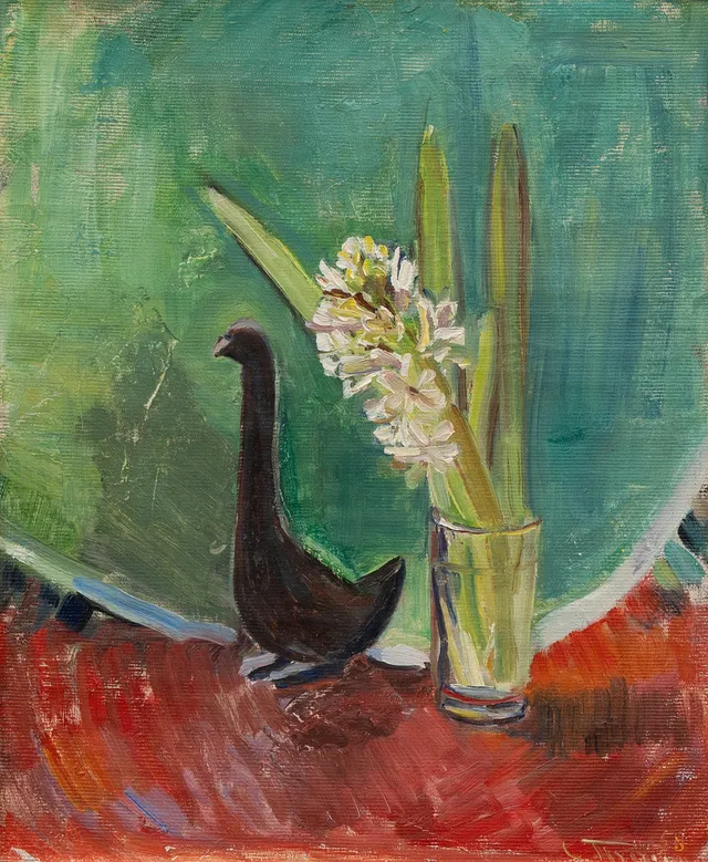 CARIN THAM (1888-1967). Stilleben, olja på duk, signerad och daterad- 58.