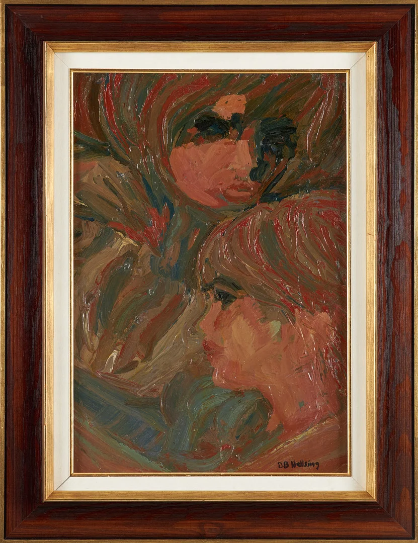 DAG BJÖRN HELLSING. abstrakt komposition, olja på pannå, signerad DB Hellsing. — Paintings — Stockholms Auktionsverk Sickla