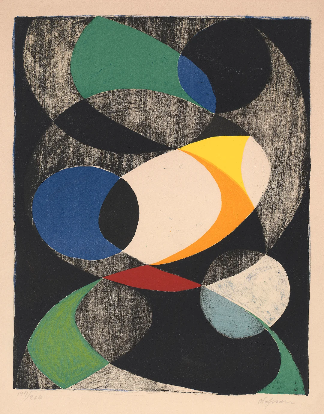 Olofsson, Pierre — "Svart magi" 1951 — Kunst/Grafikk — Blomqvist