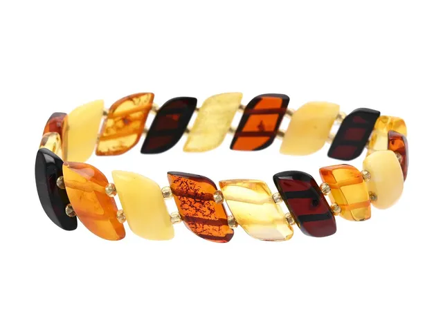 ARMBAND, bärnsten, bredd 12 mm, elastiskt.