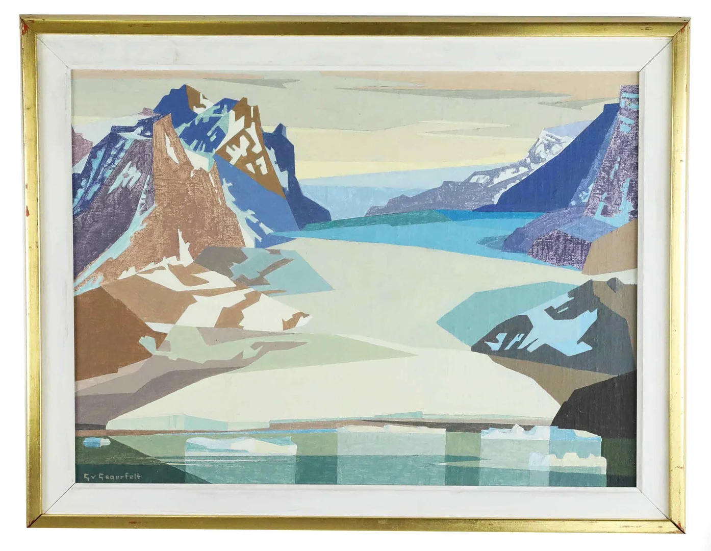 GUNNAR VON GEGERFELT. olja på dukpannå, Sermiat, signerad. — Paintings — Hälsinglands Auktionsverk