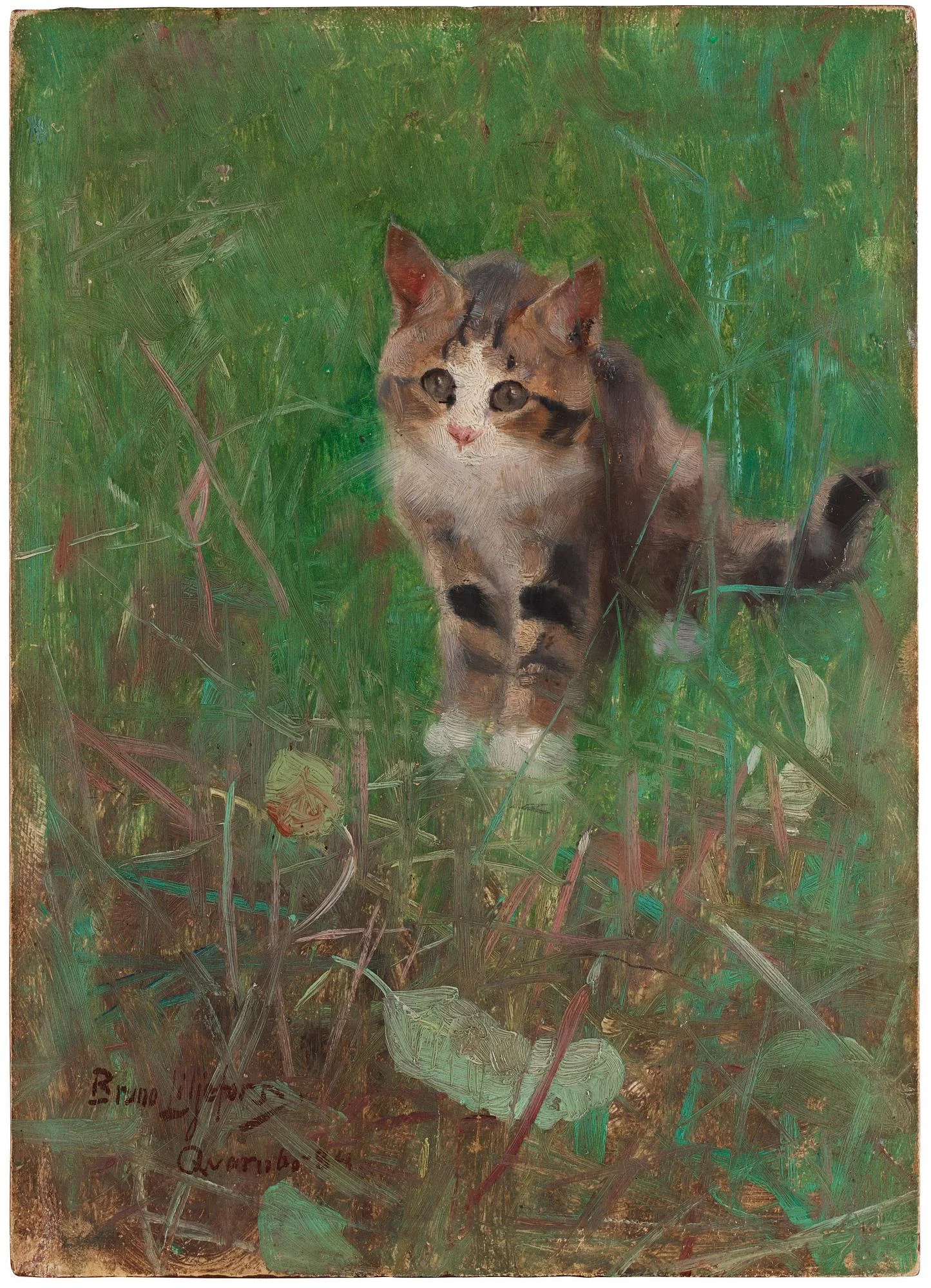 Bruno Liljefors, Katt i sommargrönska. — Bukowskis