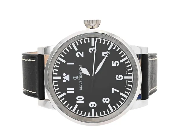 REVUE THOMMEN, Fliegeruhr, Cal ETA 2824-2, Ref nr.17010.2537, Boett nr 17010.2, herrur, 55 mm, stål, automatisk, safirglas, läderband, viklås, cert, december 2009, box, ytterkartong.