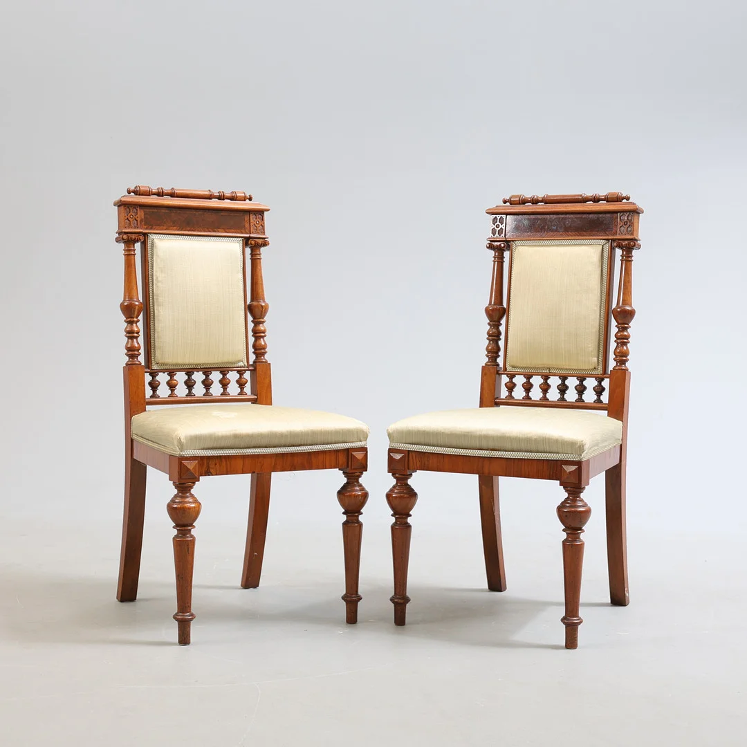 STOLAR, 1 par, nyrenässans, 1900-tal. — Armchairs & Chairs — Gomér & Andersson Nyköping
