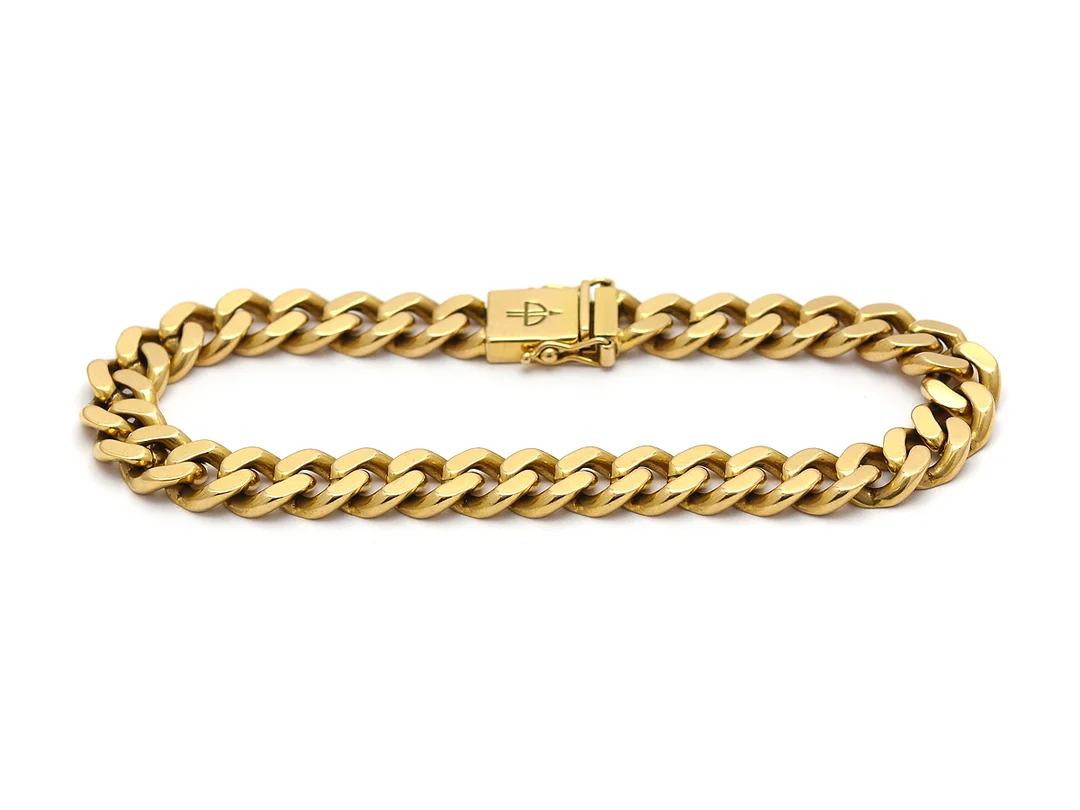 ARMBAND, 18K guld, pansarlänk, Balestra Italien, längd 19 cm, vikt 41,2 g. — Smycken/Armband — Kaplans