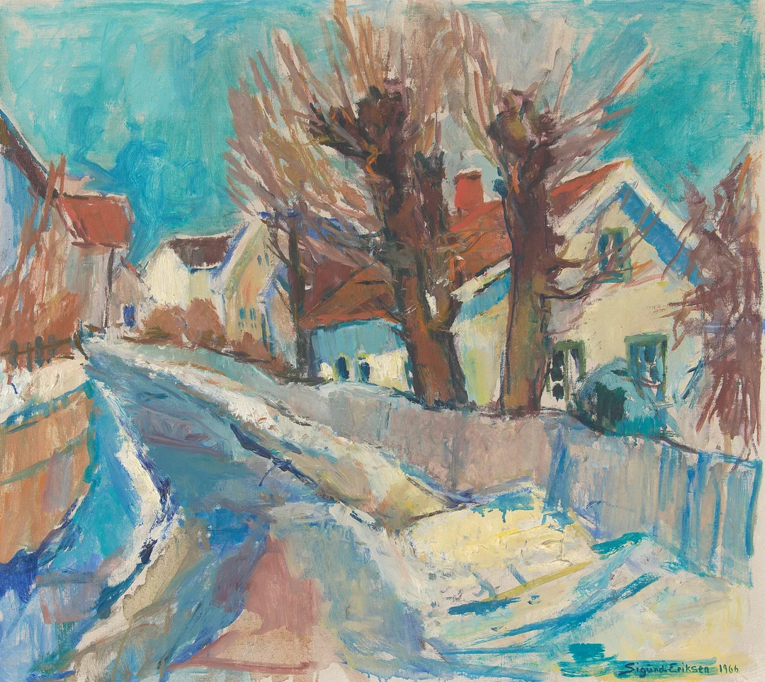 Eriksen, Sigurd — Vinteridyll, 1966 — Kunst/Maleri — Blomqvist