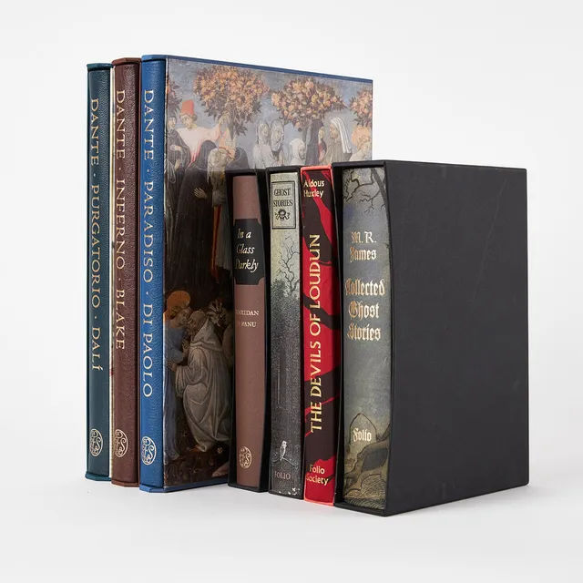 FOLIO SOCIETY. Böcker 7 vol. bla. Dante.