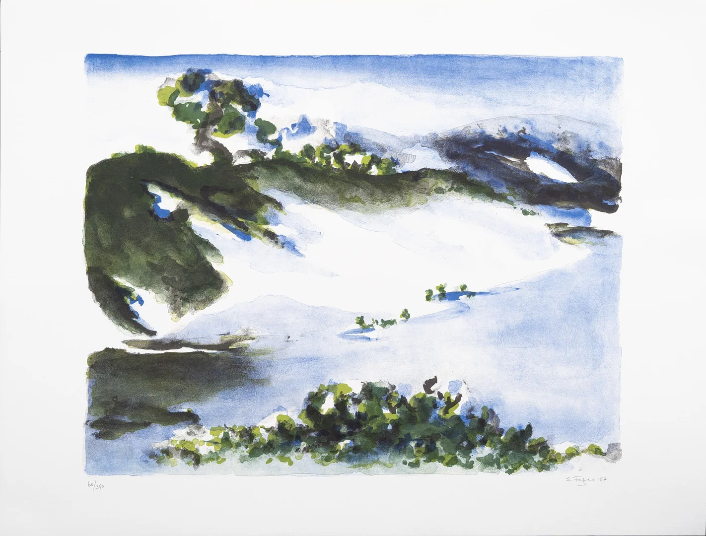 SIXTEN FAGER (1920-2010), färglitografi, signerad, numrerad: 60/390 1987. — Engravings & Prints — Norrlands Auktionsverk