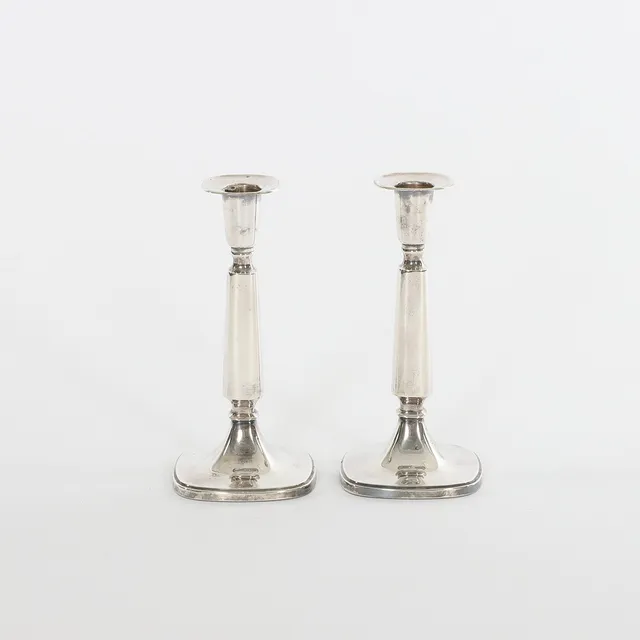 TORE ELDH. Ljusstakar, 1 par, silver, Ceson, 1976.