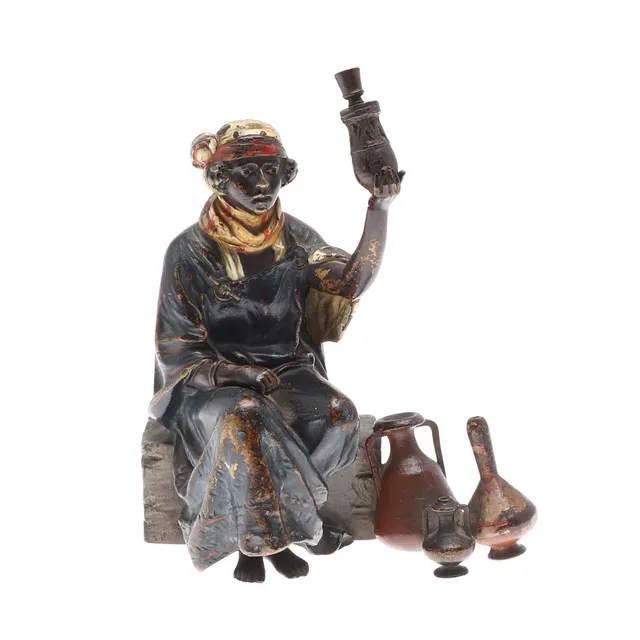 FRANZ BERGMAN. COLD PAINTED BRONZE - MERCHANT.