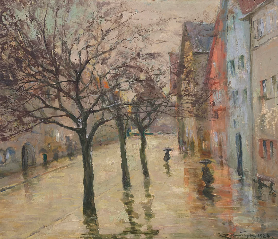 Dørnberger, Karl — "Solregn, Rotenburg" 1926 — Kunst/Maleri — Blomqvist