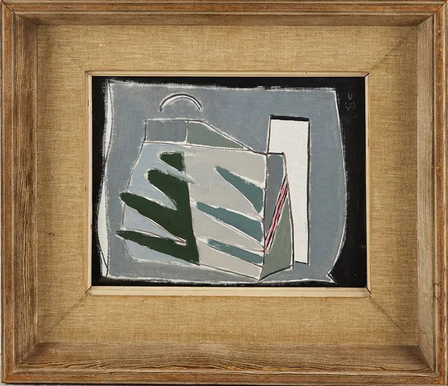 ULF WIKSTRÖM (1916-1981). Abstrakt komposition, monogramsignerad U. W.