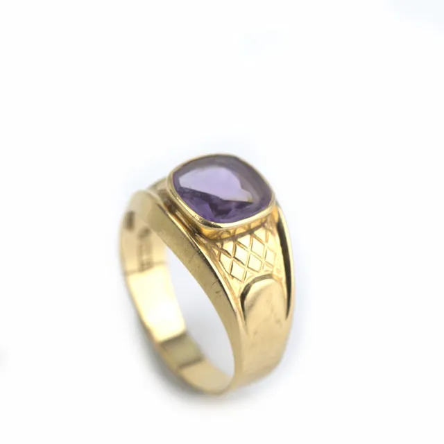 RING, guld 18k med ametist, Trege Svensson & G-B Alexanderson, Malmö 1959.