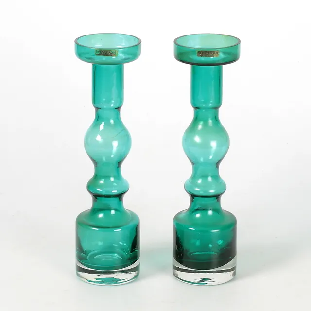 VASER, ett par, glas, "Pompadour" Nanny Still, Riihimäen Lasi Oy.