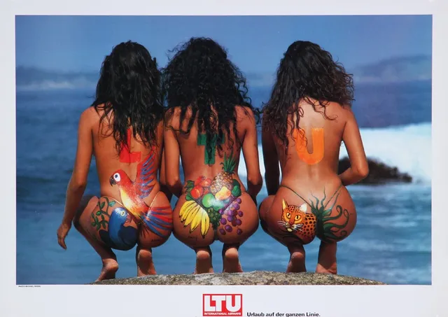Tysk plakat, 'LTU International Airways', 1970