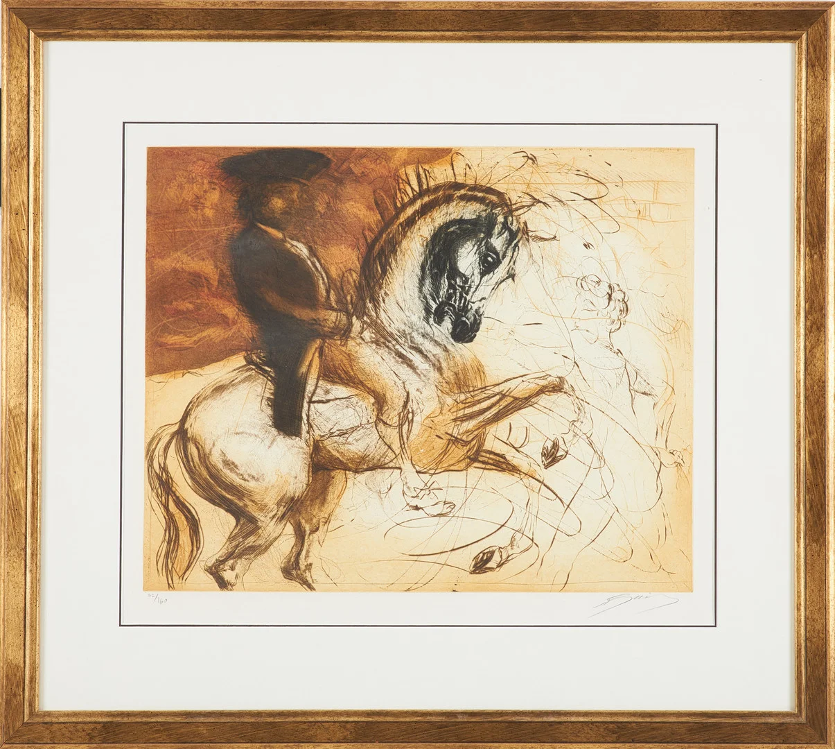 JEAN-MARIE GUINY (1954-2010) färglitografi med man på häst, numrerad 42/160, signerad. — Engravings & Prints — Stockholms Auktionsverk Sickla