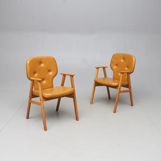 KARMSTOLAR, 1 par, 1960-tal.