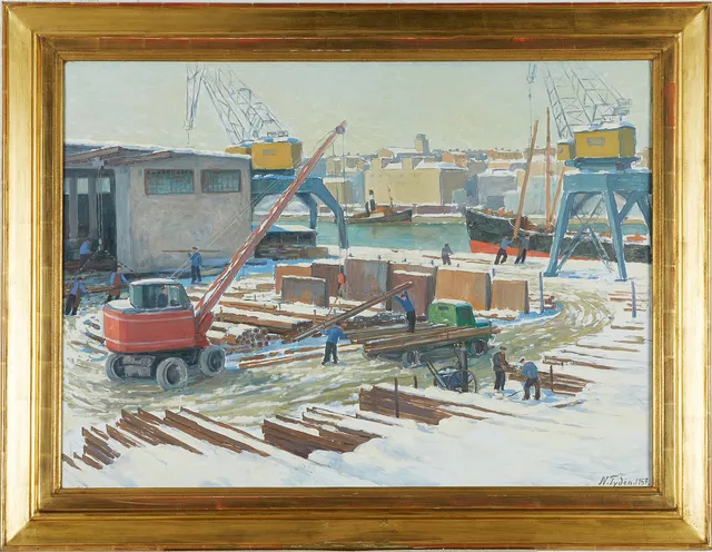 NILS TYDÉN (1889-1976). Skeppsholmen, olja på duk, signerad och daterad N Tydén 1957.
