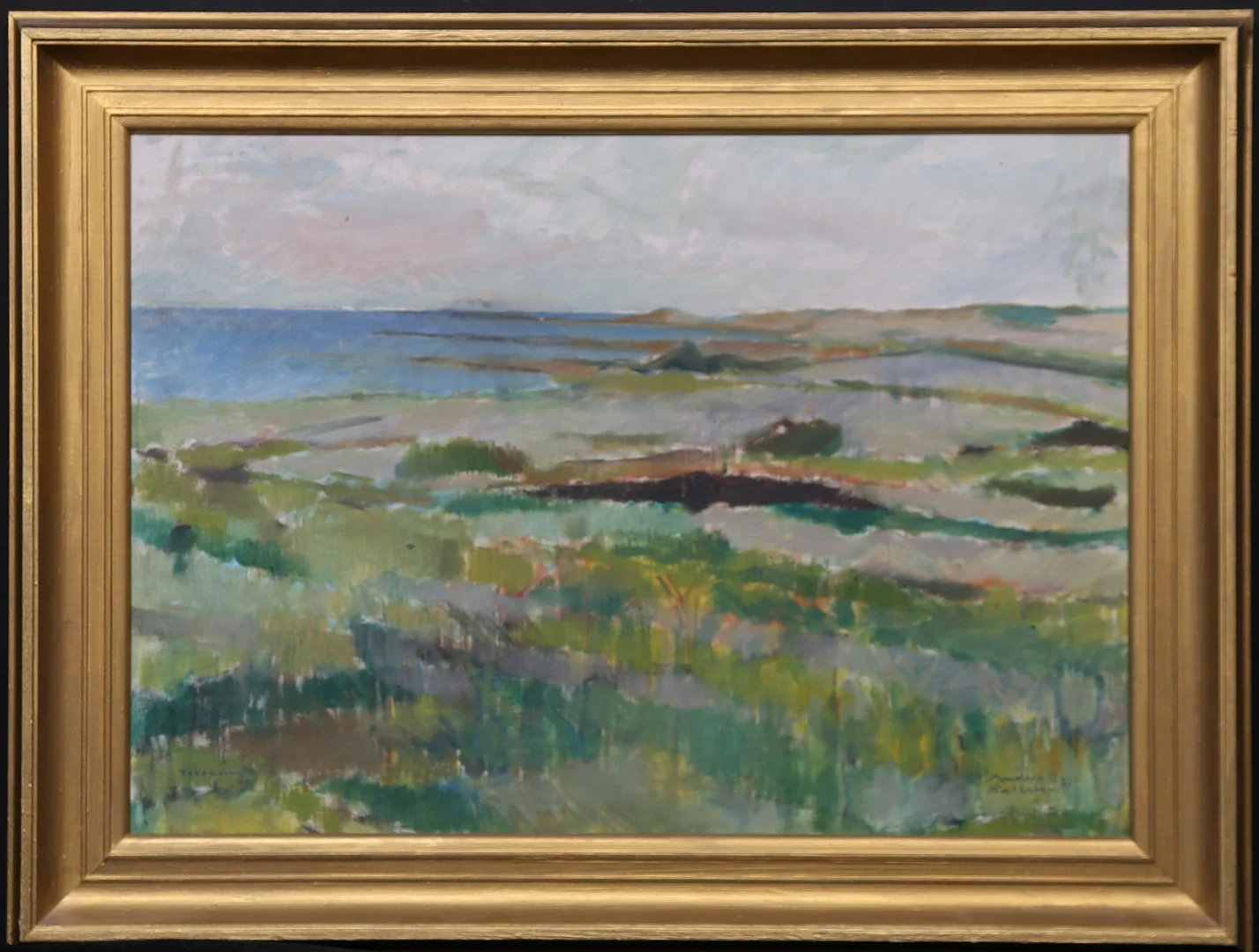 ANDERS HELLSTEN. Torekow. Olja på pannå, signerad och daterad -52. — Paintings — Gomér & Andersson Linköping