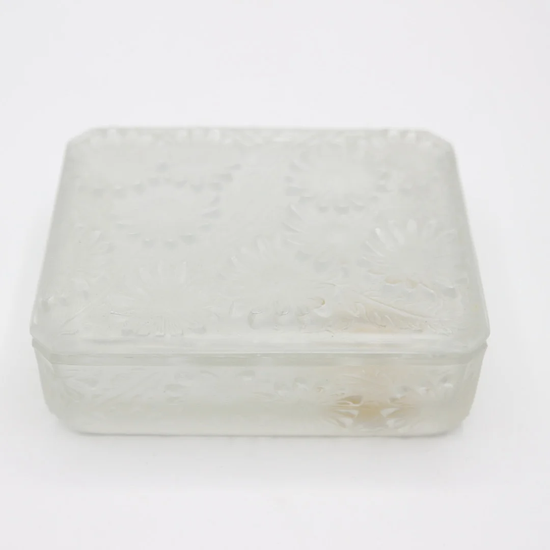 ART DECO DECKELDOSE LALIQUE STIL. — Other — Kunst- und Auktionshaus Kleinhenz
