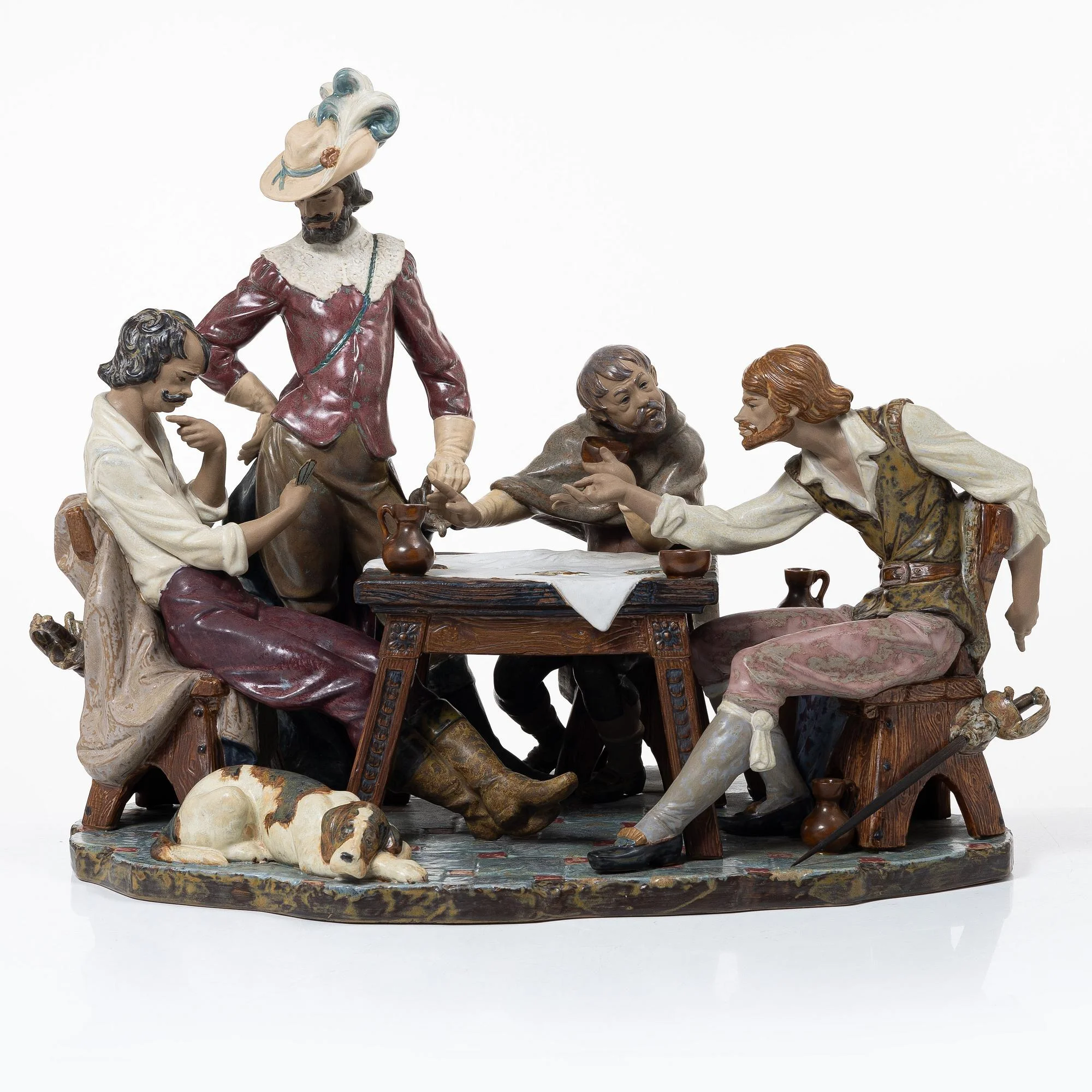 Juan Huerta, figurin, "Playing Cards", Lladró, Spanien. — Keramik & Porslin/Europeiskt — Bukowskis