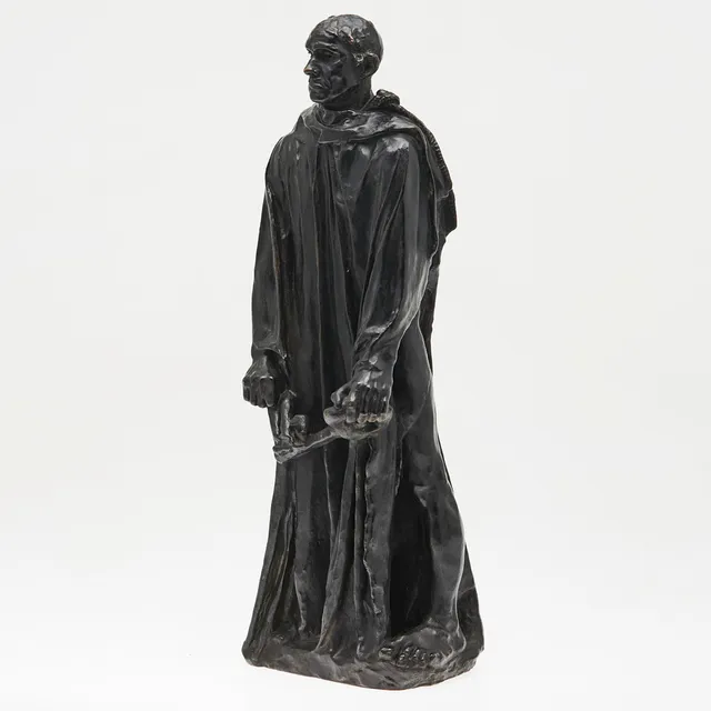 AUGUSTE RODIN. NACH. Skulptur / Figur, 'Jean d'Aire', Bronze, Frankreich, vermutlich 1945 gegossen, mit Echtheitsbescheinigung des Comitée Rodin.