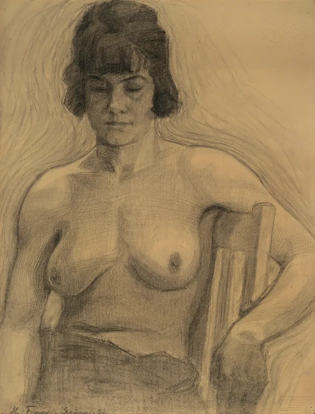 Finne-Grønn, Hans — Kvinneakt, 1922