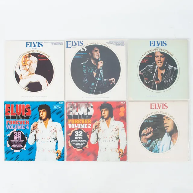 ELVIS PRESLEY. Vinylskivor, 6 stycken.