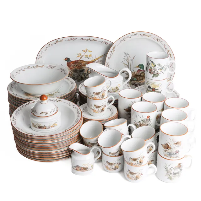 Mads Stage. Hunting set. Porcelain service (78)