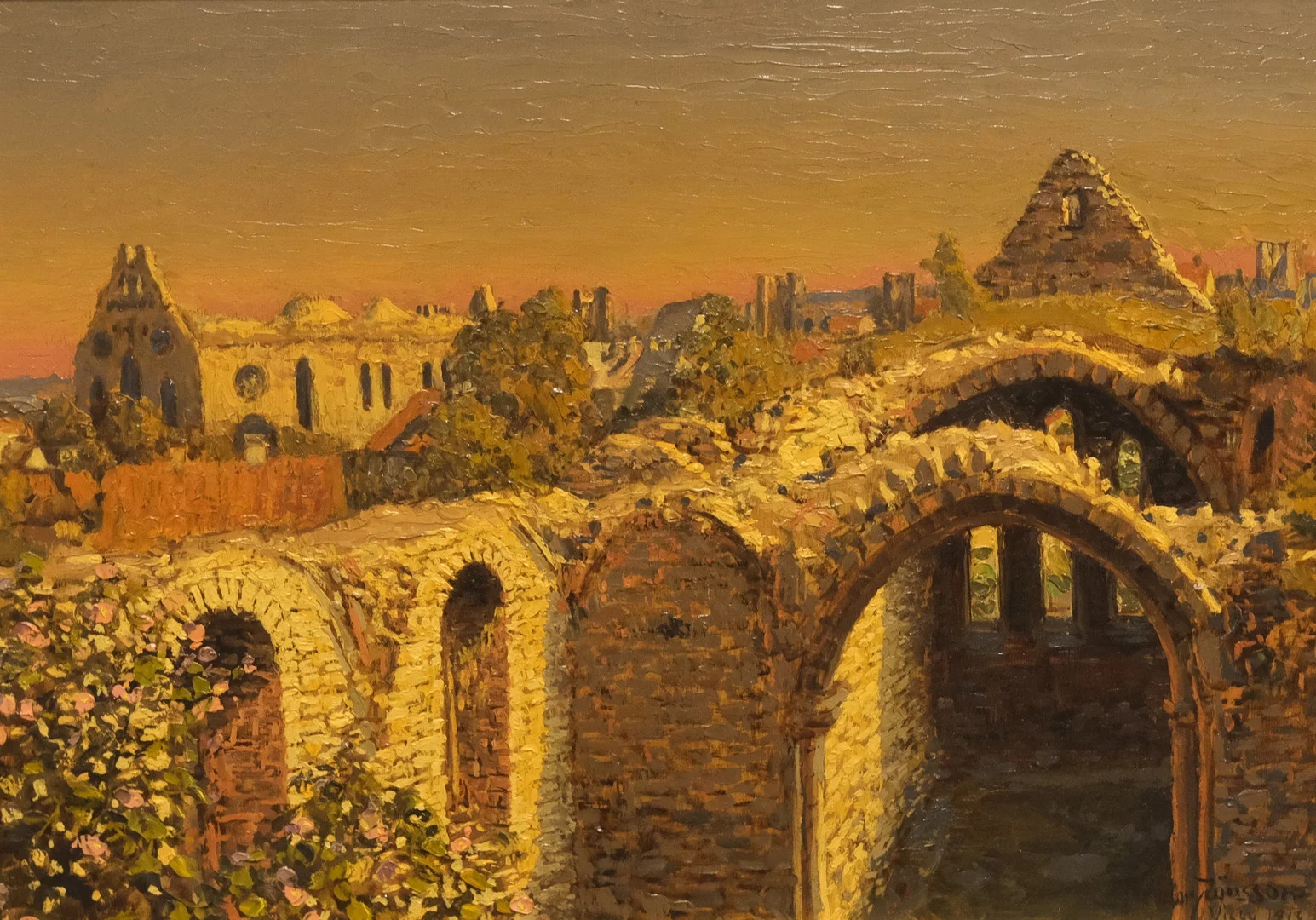 THEODOR JÖNSSON. S:T NICOLAI KYRKORUIN, VISBY. — Paintings — Björnssons Auktionskammare