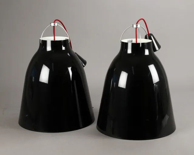 Cecilie Manz for Lightyears. Pair of pendants, model Caravaggio P3, black (2)