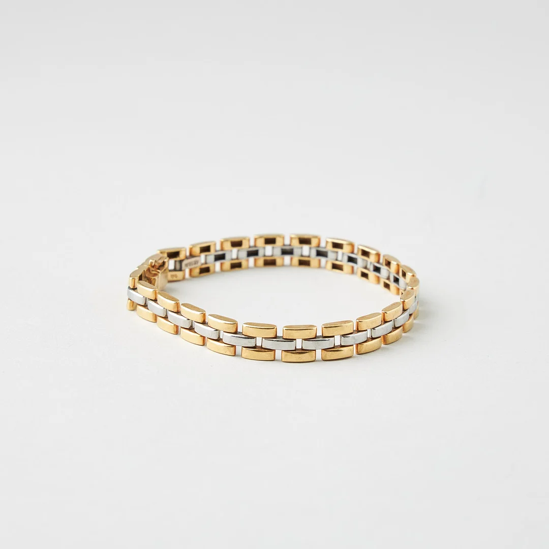 CARTIER, ARMBAND, Panthere, 18K guld och stål. — Bracelets — Stockholms Auktionsverk Helsinki