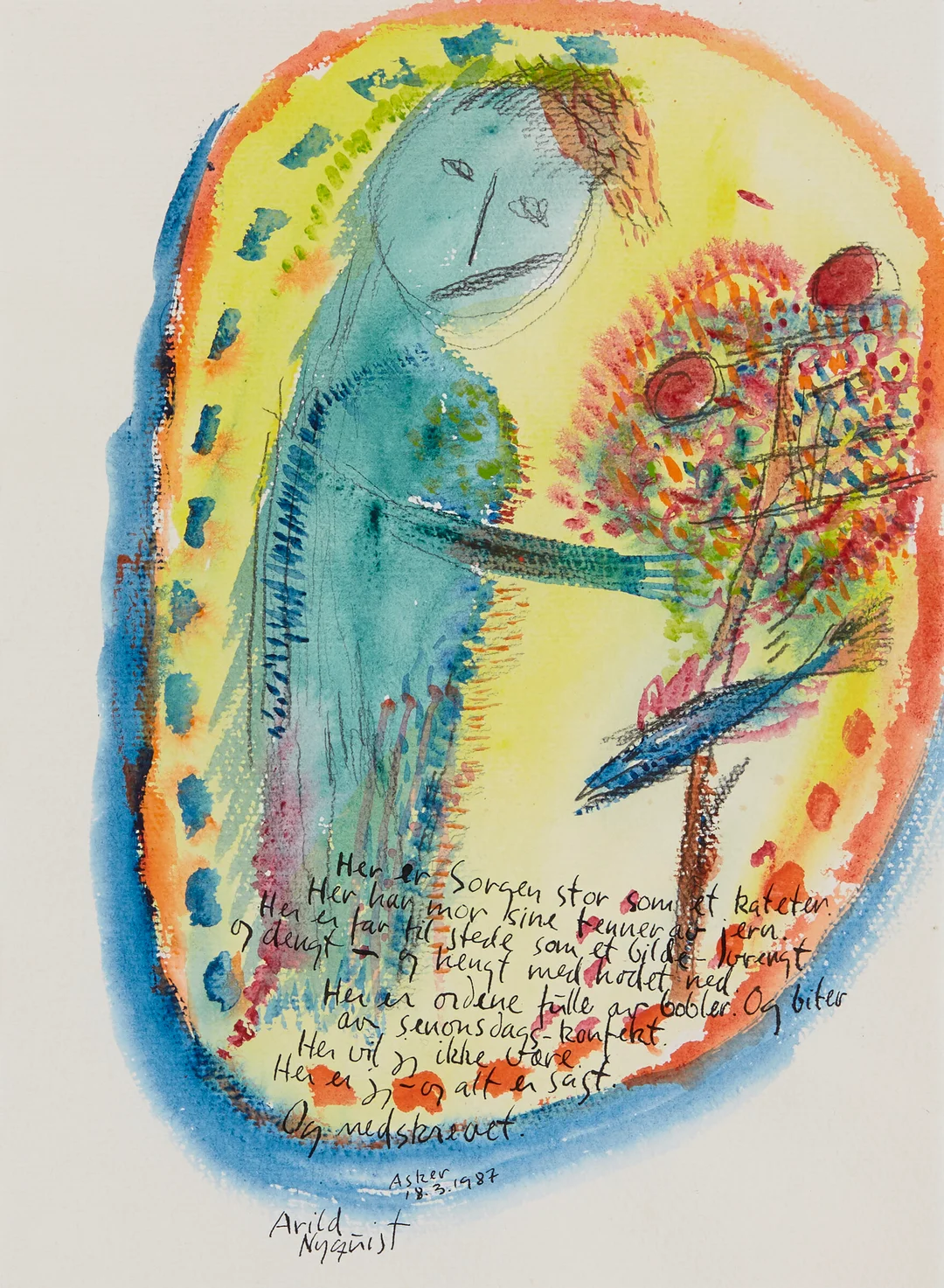 Nyquist, Arild — Uten tittel, 1987 — Kunst/Øvrig billedkunst — Blomqvist
