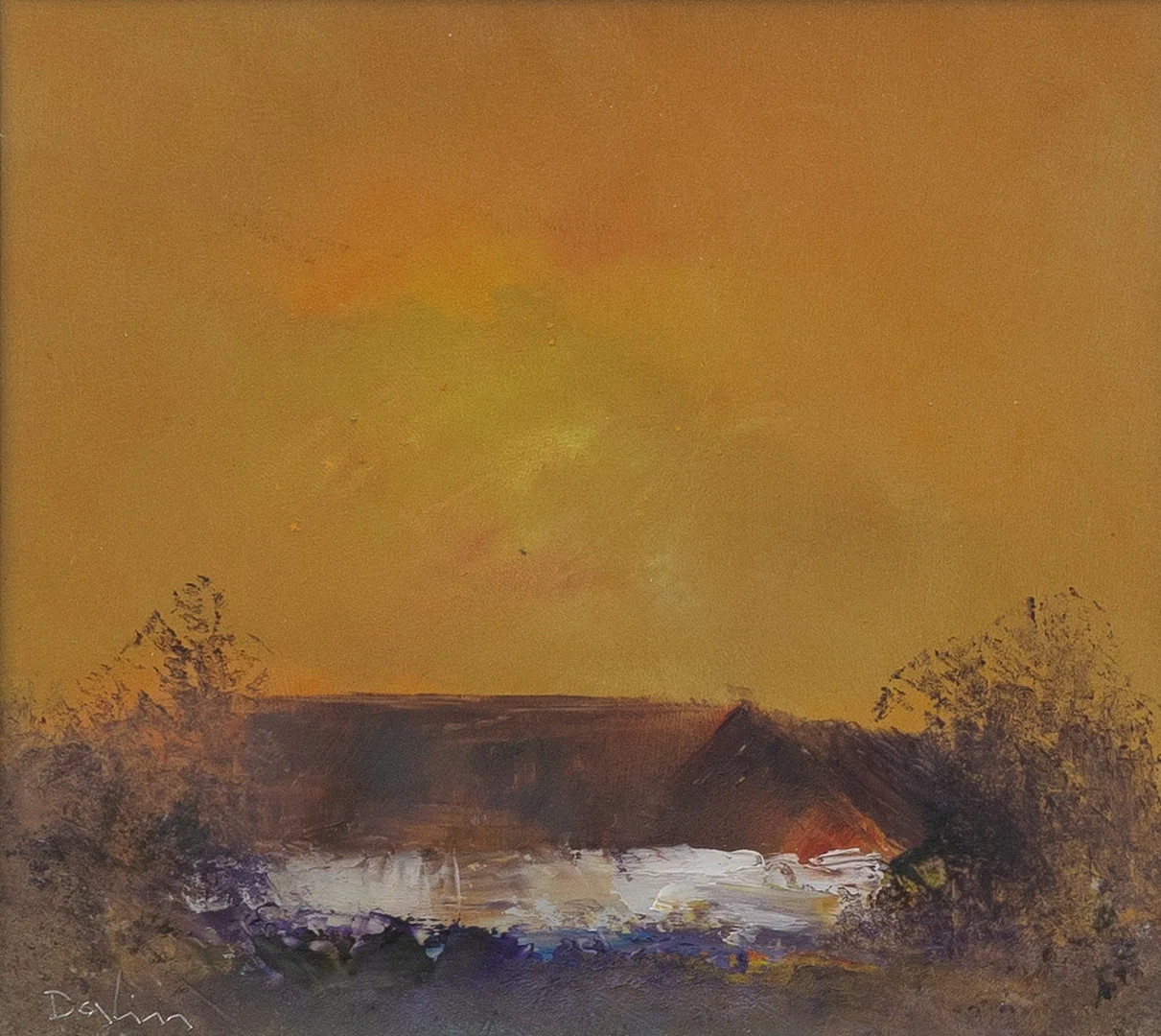 ROLF DALIN (FÖDD 1934). Gårdsmotiv, olja på papp, signerad Dalin. — Paintings — Garpenhus Auktioner