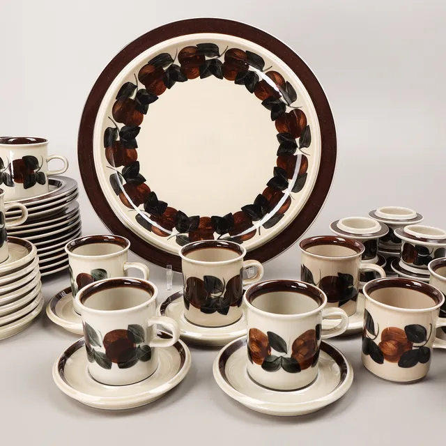ULLA PROCOPÉ. Kaffeservis, 42 delar, "Ruija", Arabia, Finland, 1970-tal.