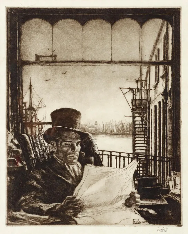 Axel Fridell, "Mr. Simmons" (Tidningsläsaren).
