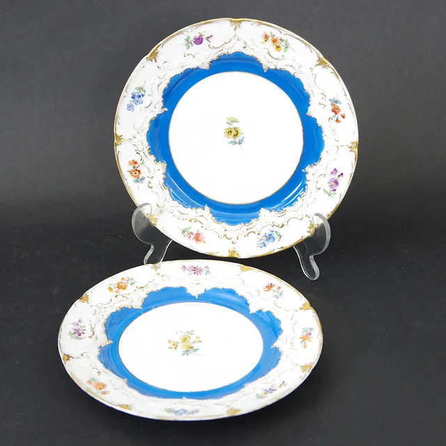ASSIETTER, 1 par, Meissen.