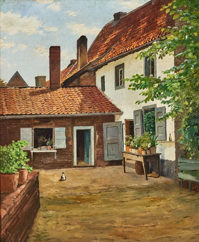 HENRIK NORDENBERG (1857-1928). Innergård.