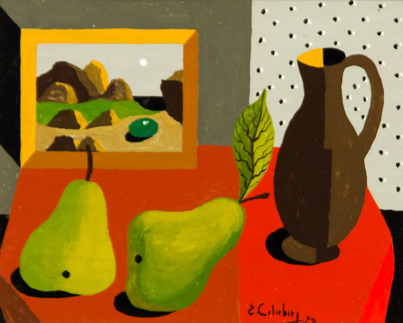 ERIC CEDERBERG. Stilleben med päron, tempera, signerad E. Cedeberg -79. — Paintings — Helsingborgs Auktionskammare