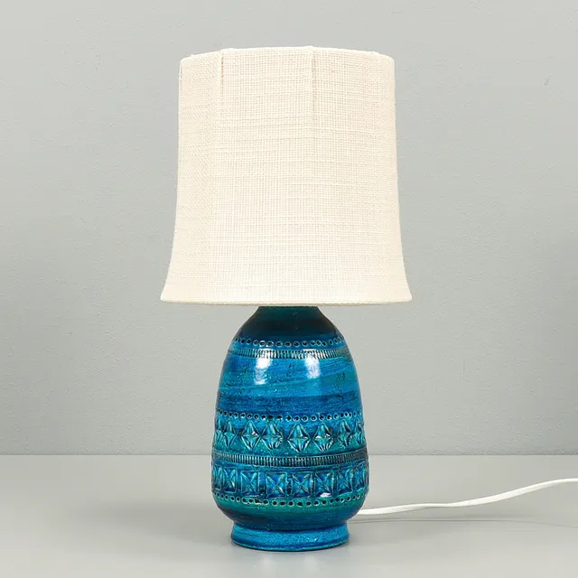 ALDO LONDI, Bordslampa, "Rimini Blue", Bitossi Italien, keramik, 1960-tal.